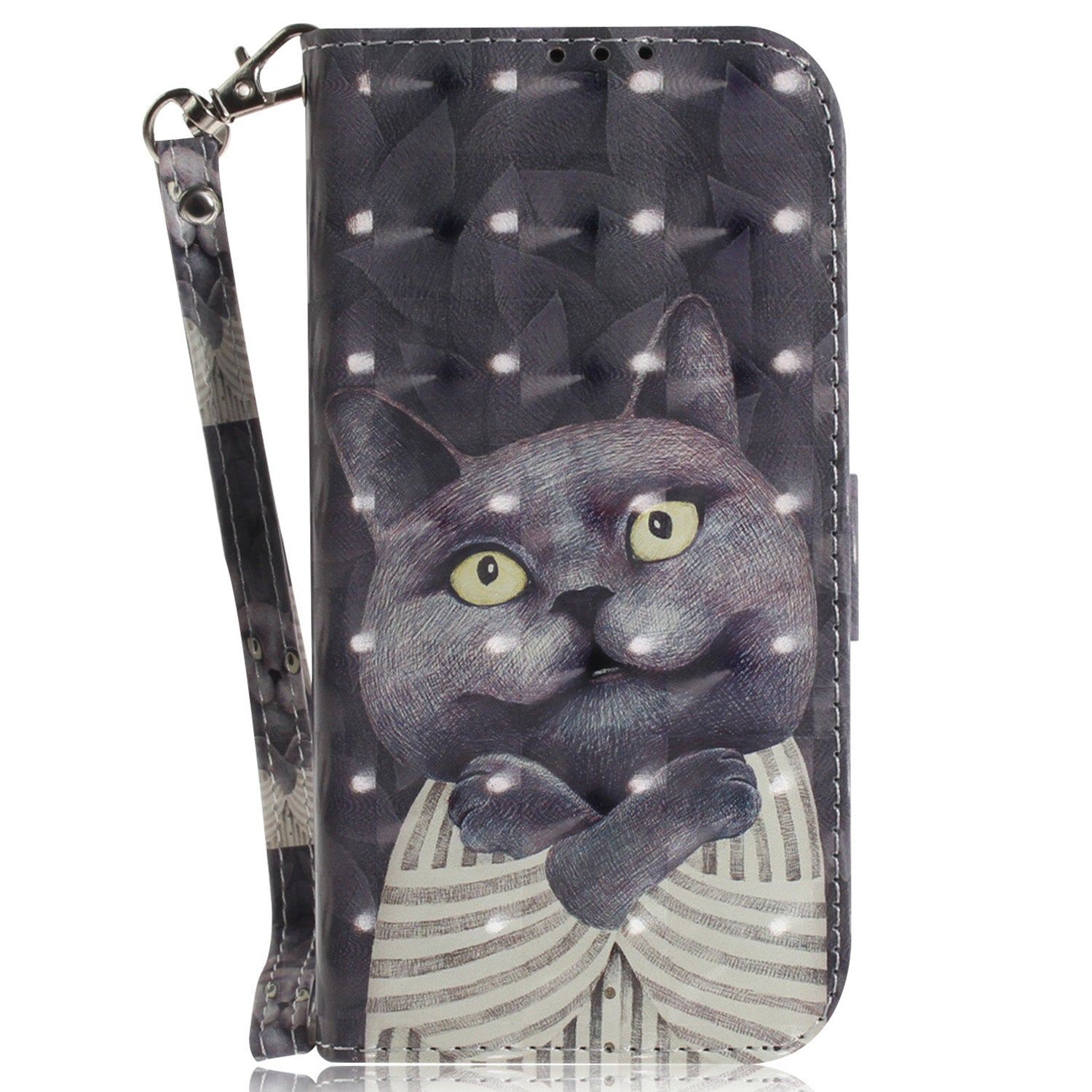 For Oppo A59 5G / A2m 5G Wallet Phone Case Pattern Printed Leather Flip Cover with Strap
