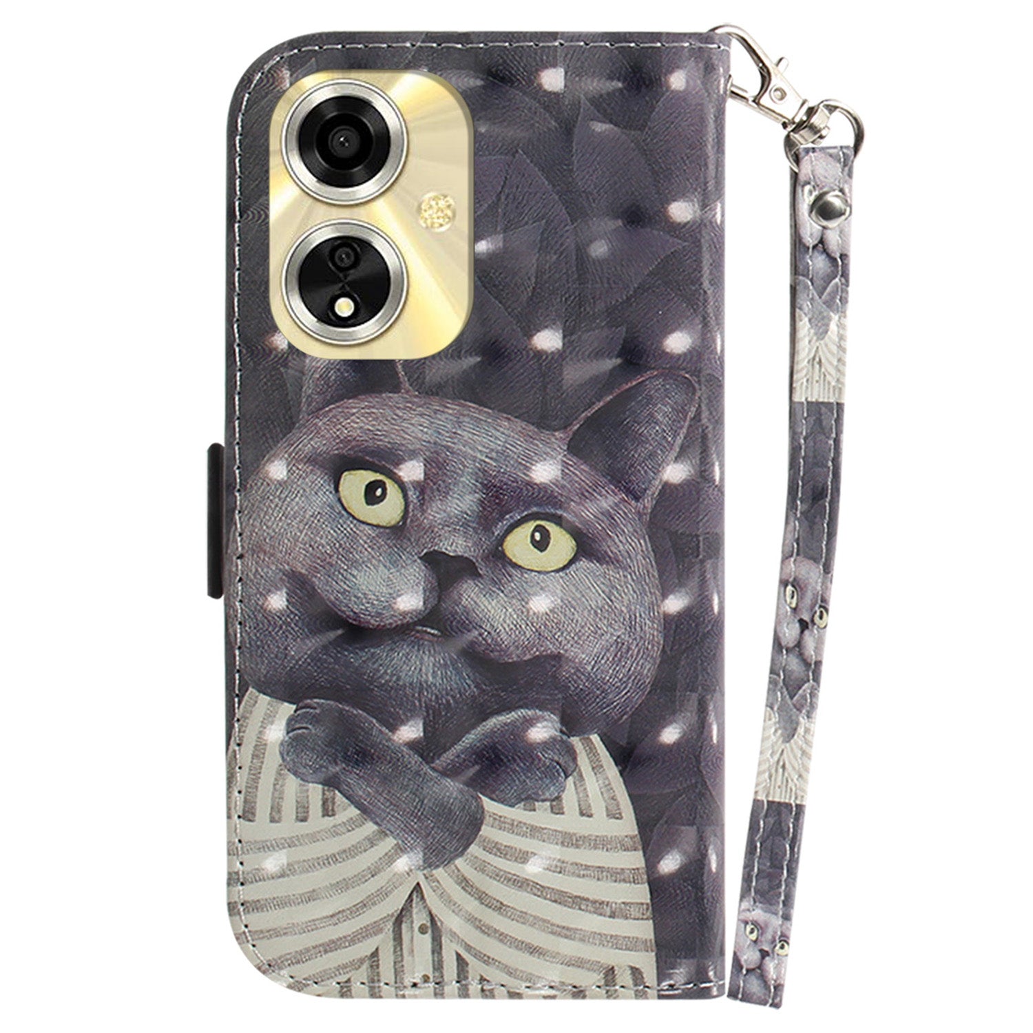 For Oppo A59 5G / A2m 5G Wallet Phone Case Pattern Printed Leather Flip Cover with Strap