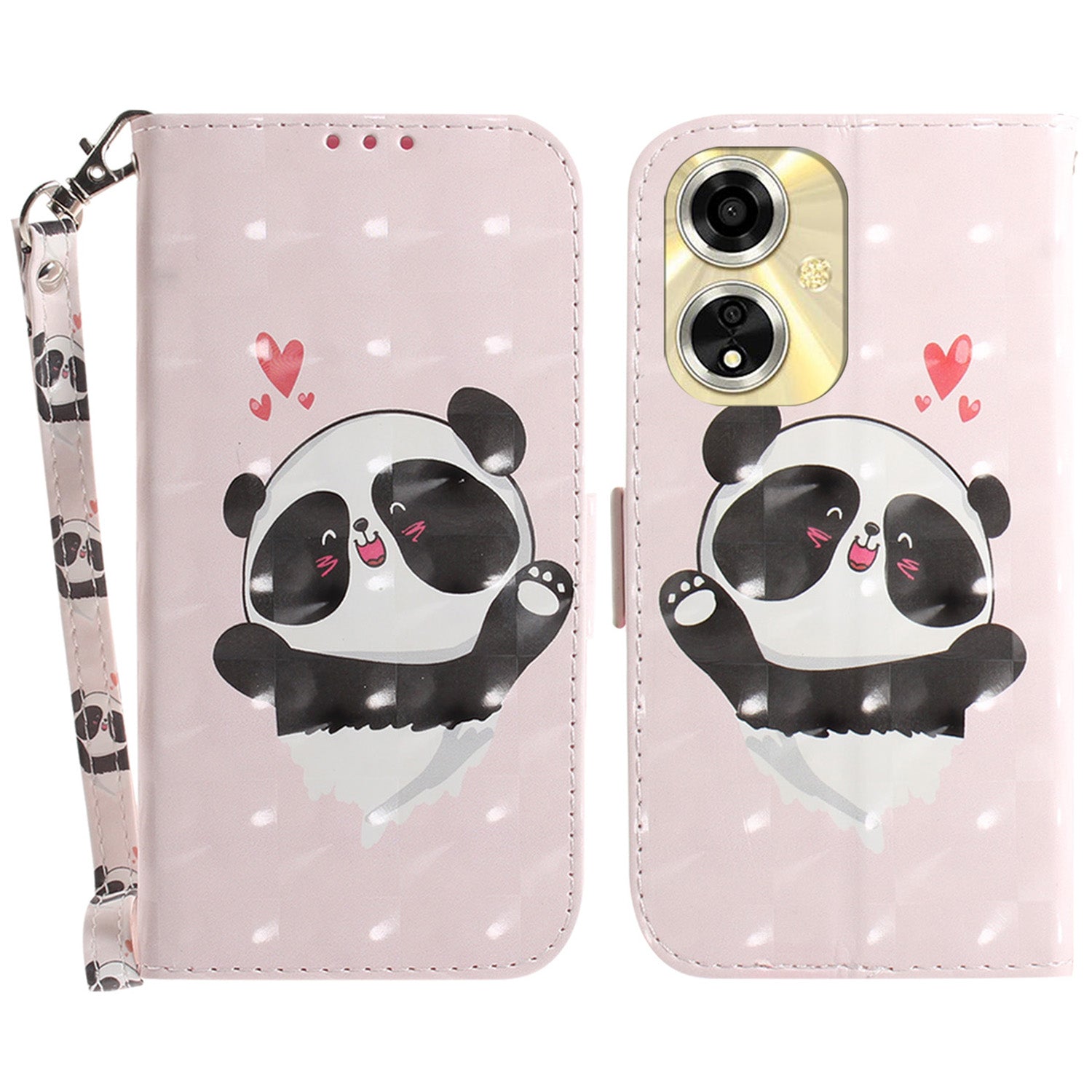 For Oppo A59 5G / A2m 5G Wallet Phone Case Pattern Printed Leather Flip Cover with Strap