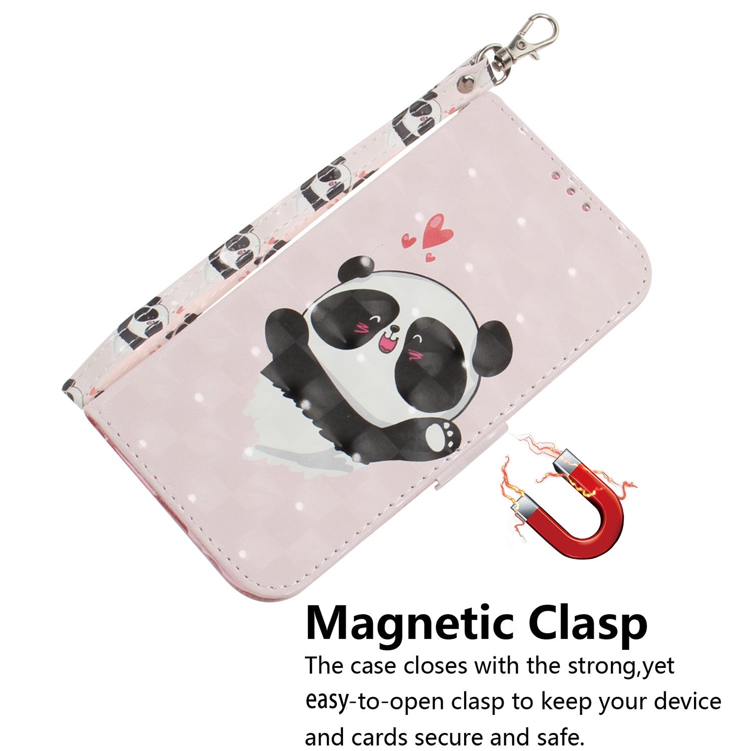 For Motorola Moto G Power (2024) Wallet Case with Strap, Pattern Printed Leather Phone Cover