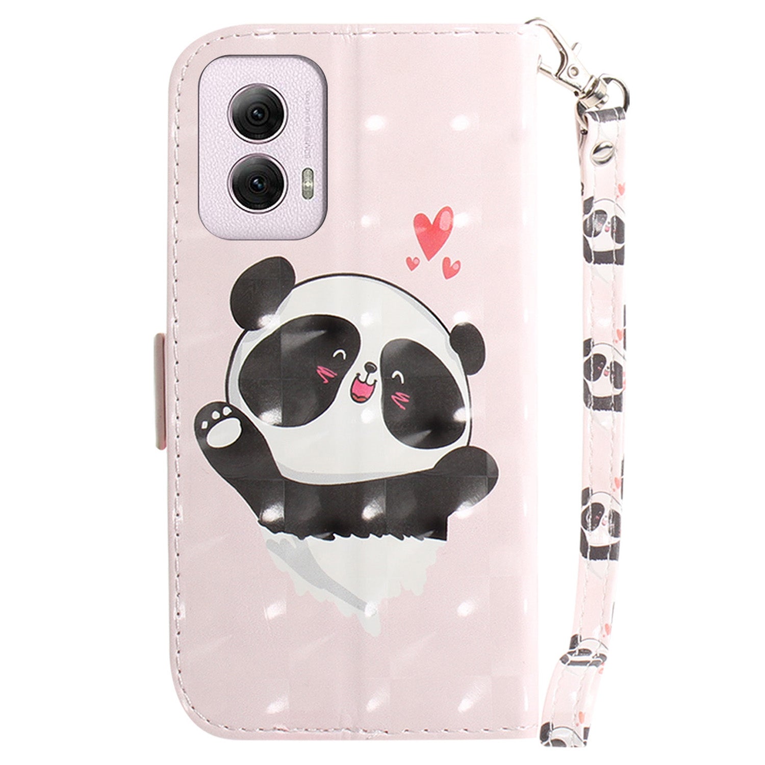 For Motorola Moto G Power (2024) Wallet Case with Strap, Pattern Printed Leather Phone Cover