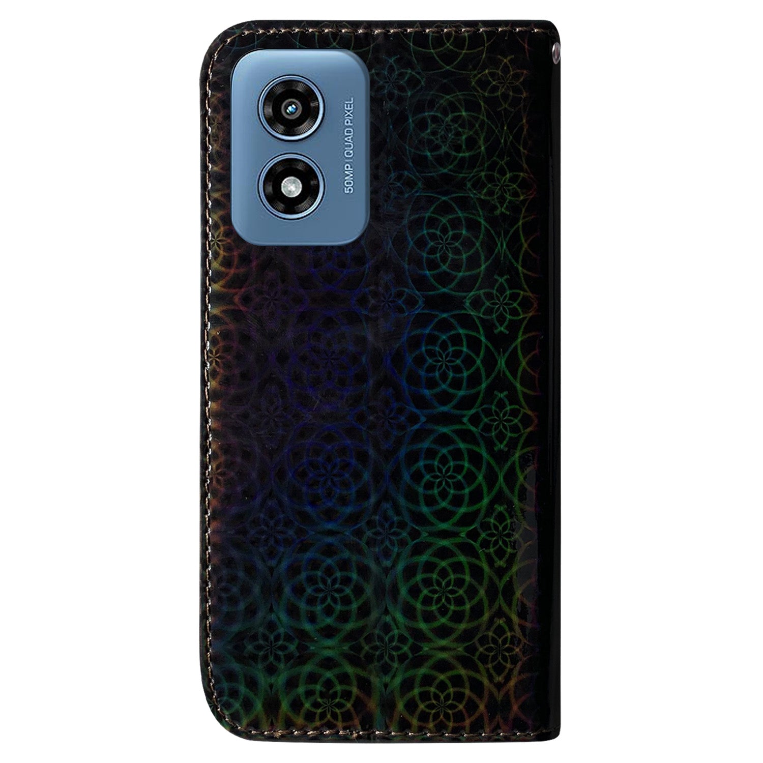 For Motorola Moto G Play (2024) 4G Leather Phone Case Dazzling Flower Wallet Stand Cover