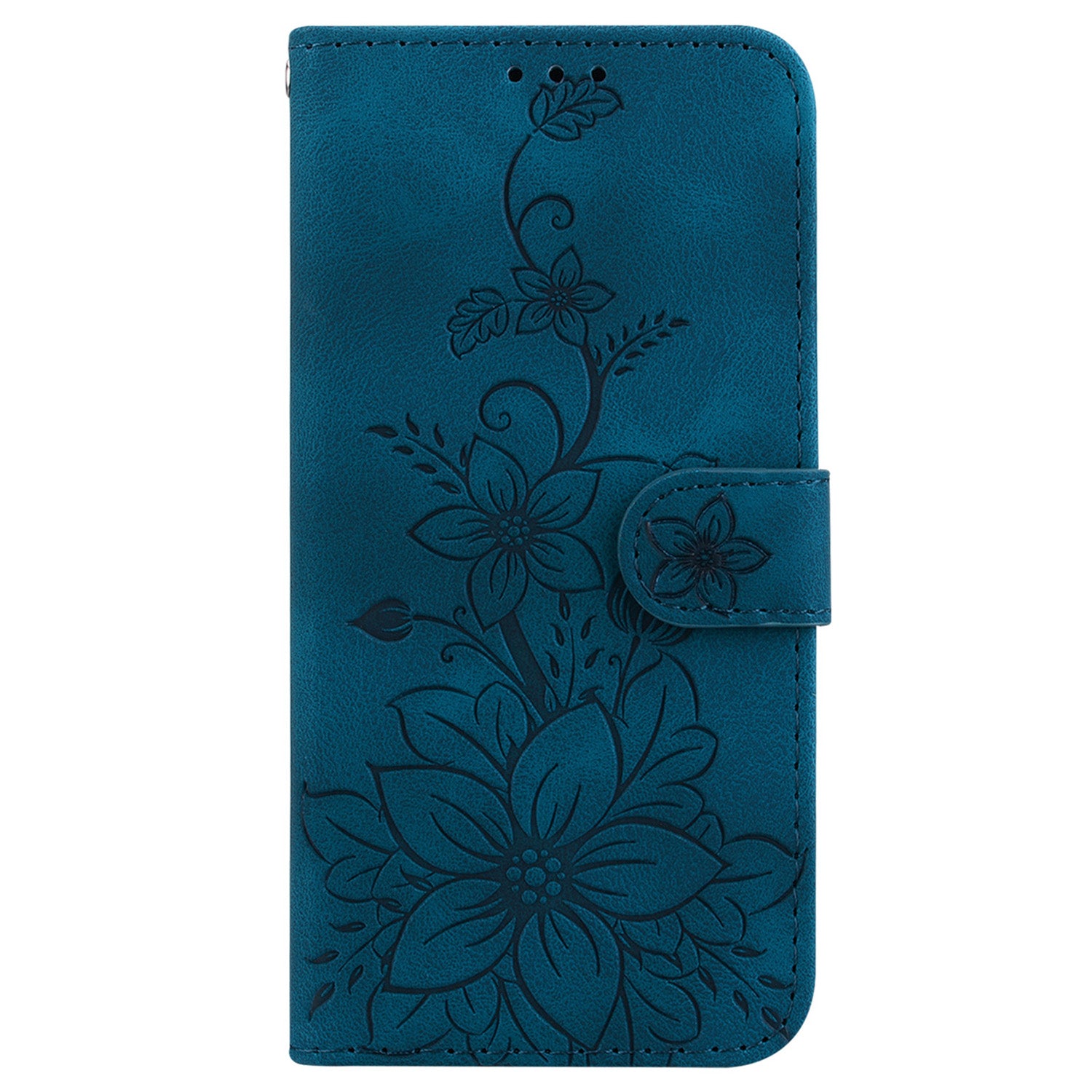 For Motorola Moto G Play (2024) 4G Wallet Case Flower Imprint Leather Cell Phone Cover