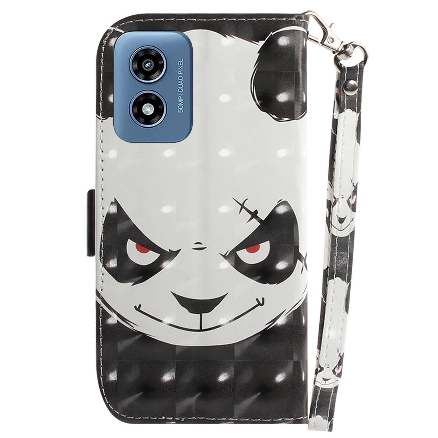 For Motorola Moto G Play (2024) 4G Case Pattern Printed Leather Wallet Phone Cover with Strap