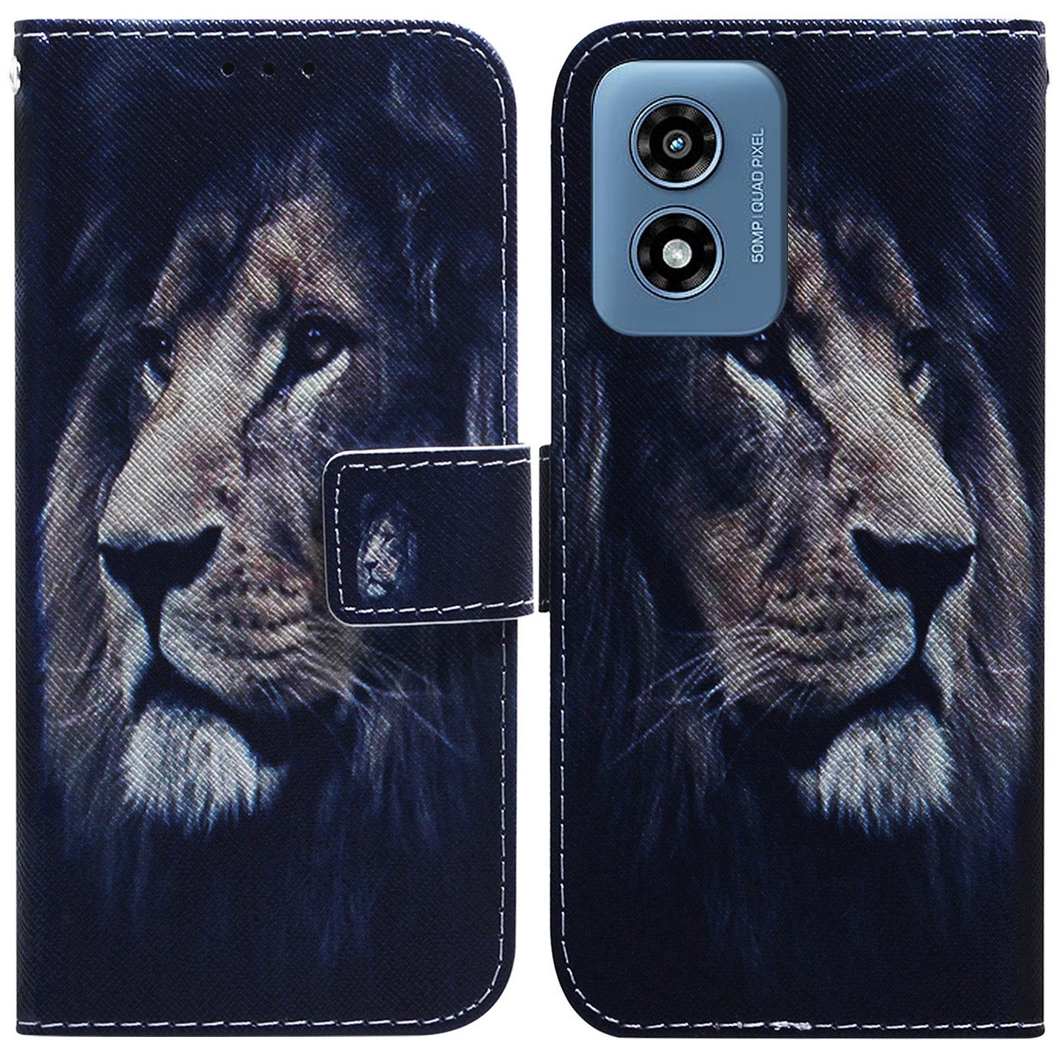 For Motorola Moto G Play (2024) 4G Phone Case Pattern Printing Full Protection Leather Cover