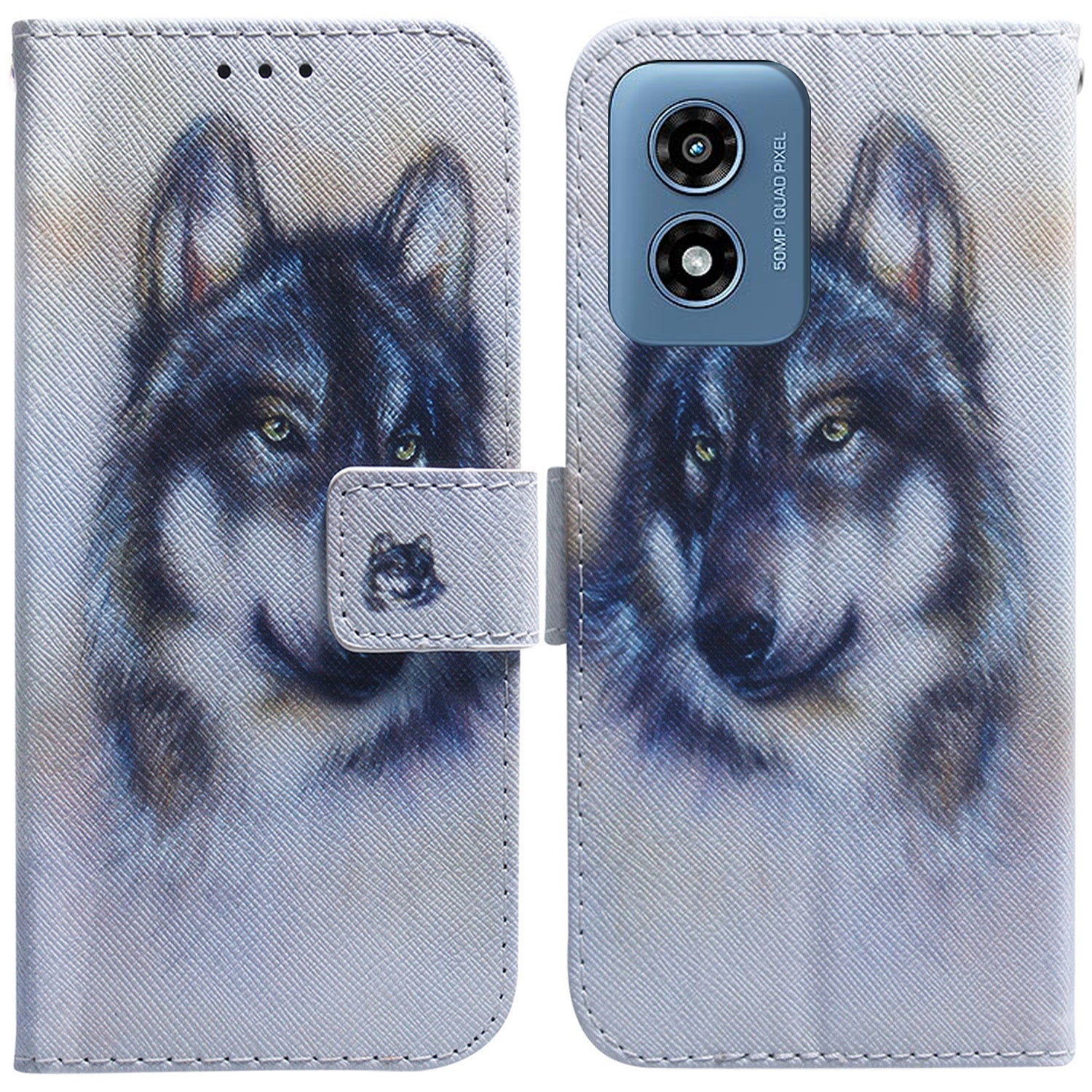 For Motorola Moto G Play (2024) 4G Phone Case Pattern Printing Full Protection Leather Cover