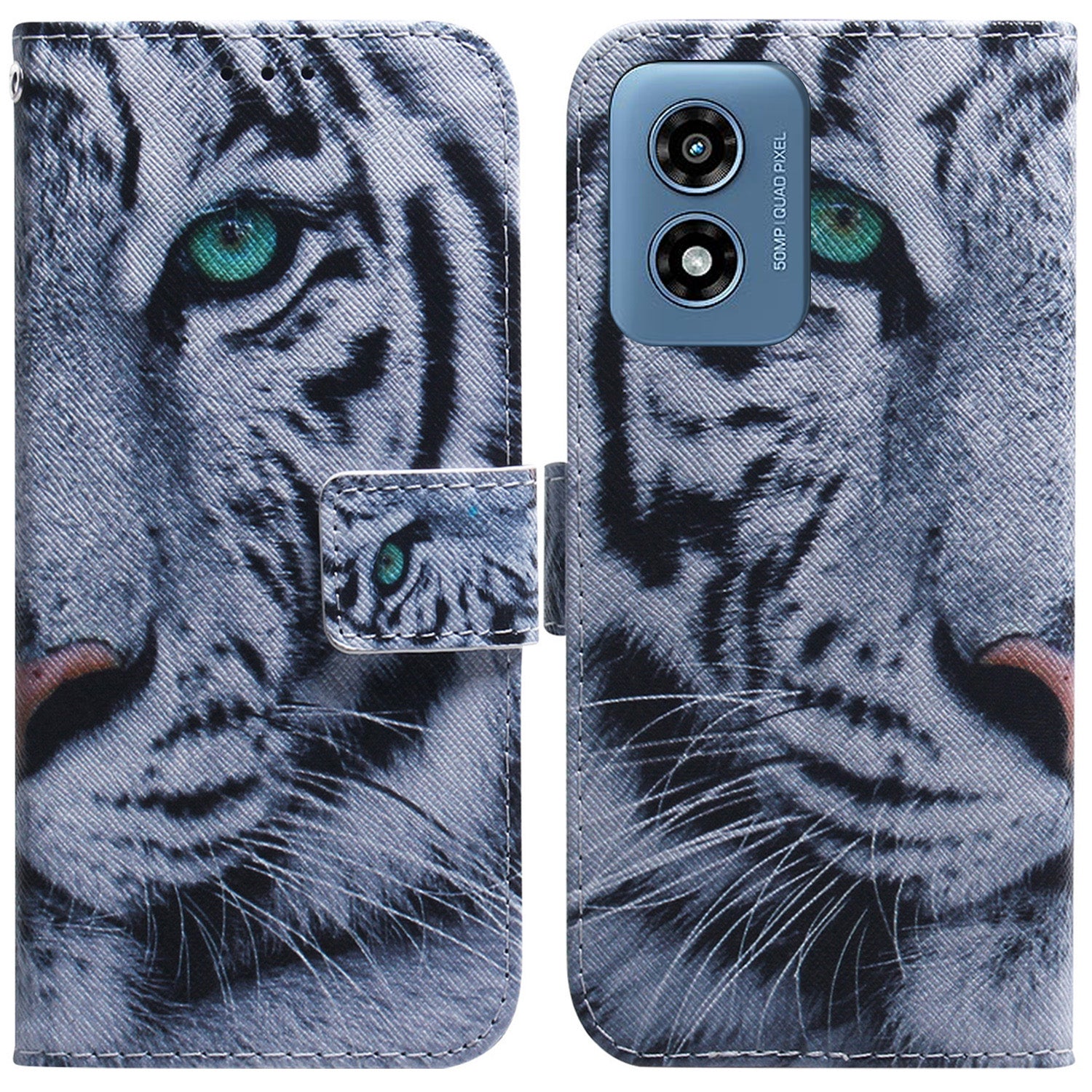 For Motorola Moto G Play (2024) 4G Phone Case Pattern Printing Full Protection Leather Cover