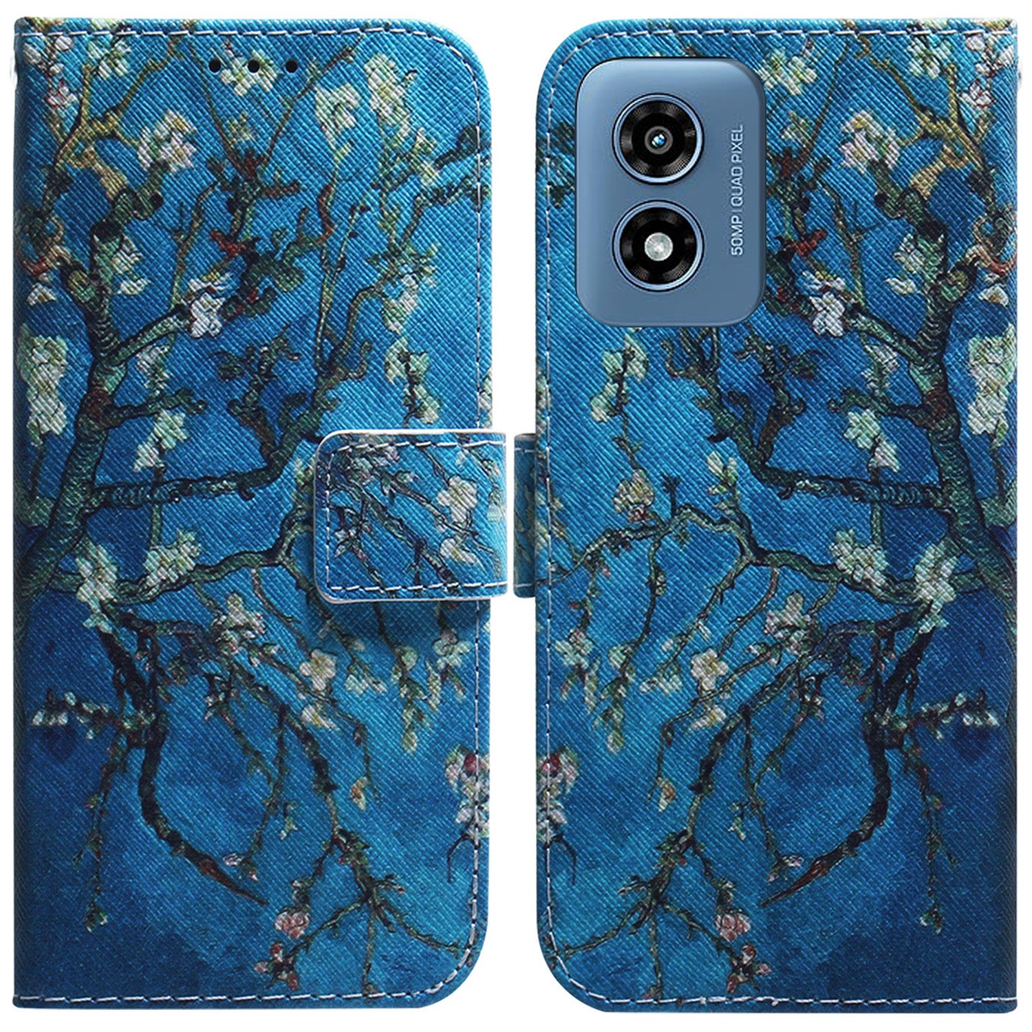 For Motorola Moto G Play (2024) 4G Phone Case Pattern Printing Full Protection Leather Cover