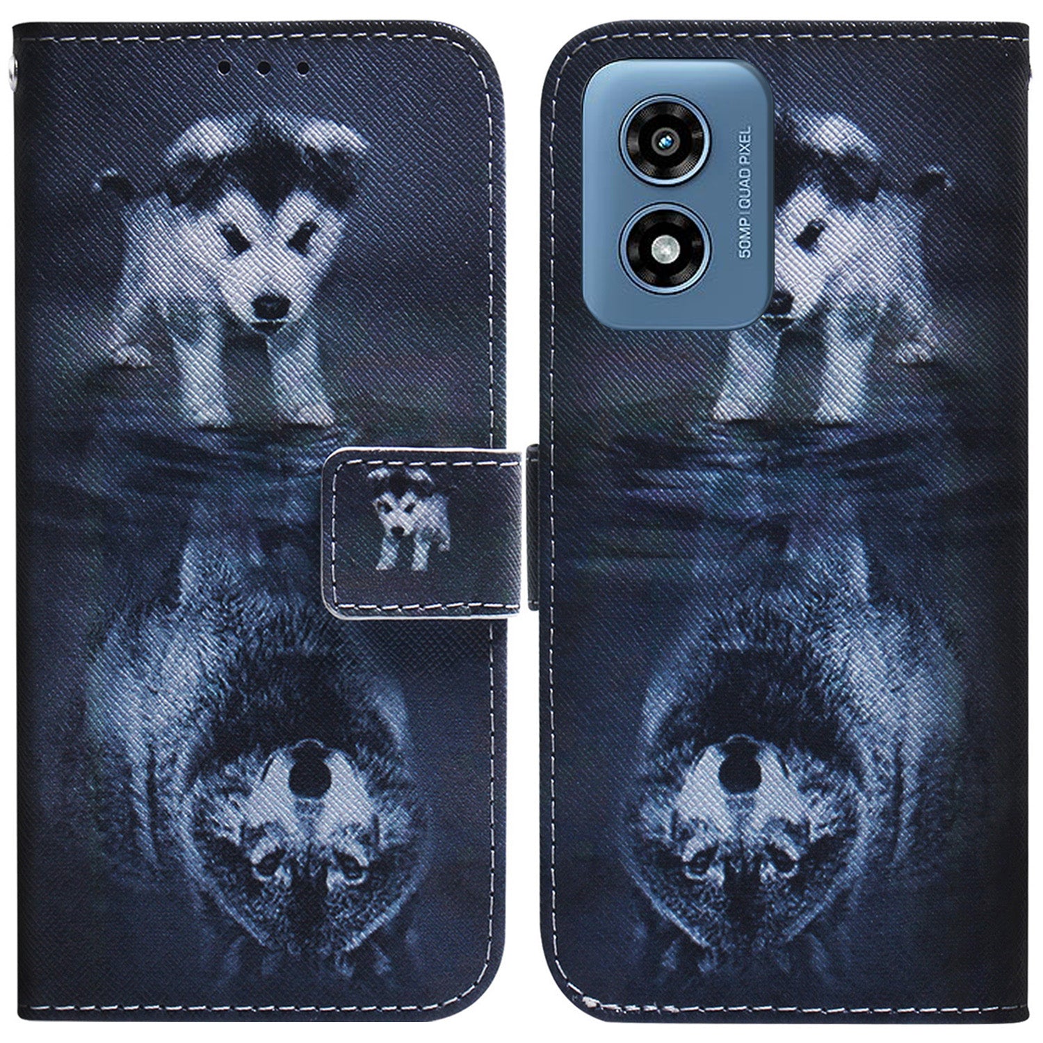 For Motorola Moto G Play (2024) 4G Phone Case Pattern Printing Full Protection Leather Cover