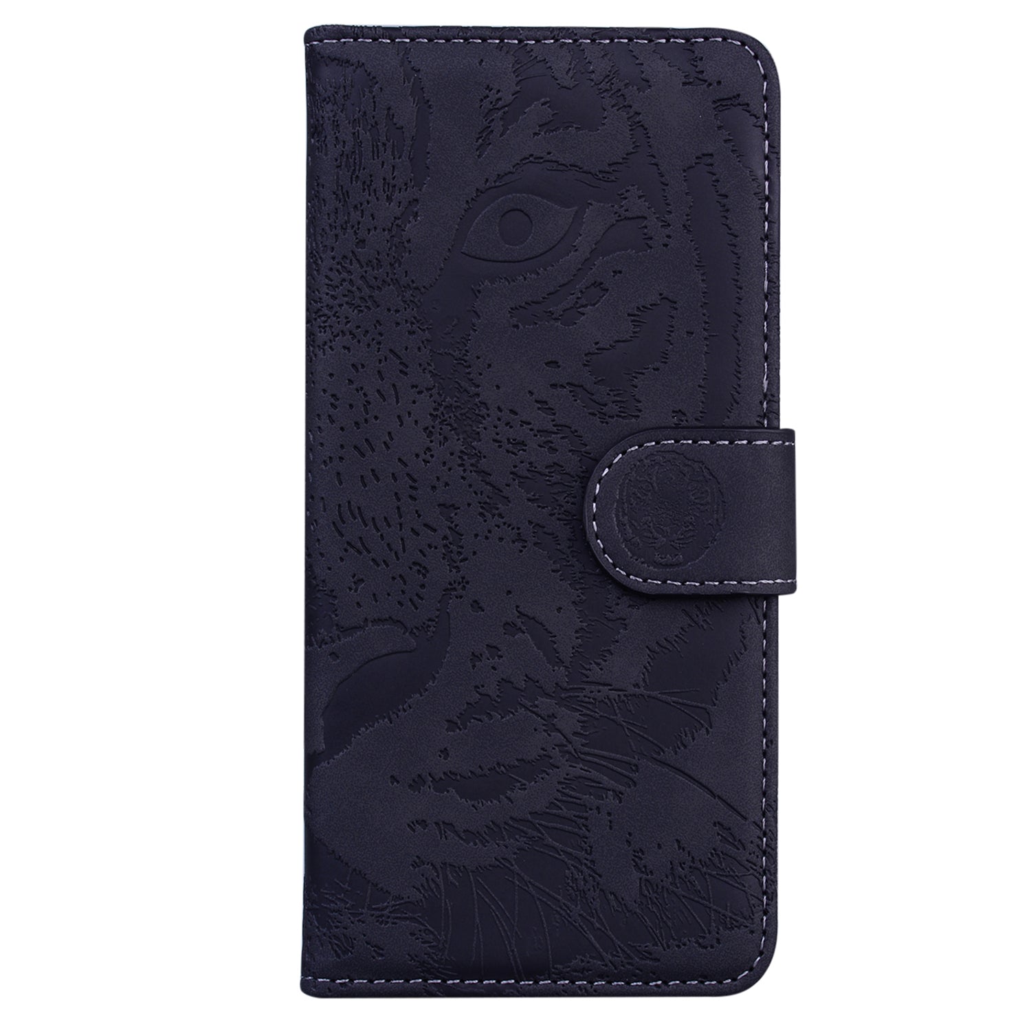 For Motorola Moto G Play (2024) 4G Wallet Case Imprinted Tiger Pattern Leather Stand Phone Cover