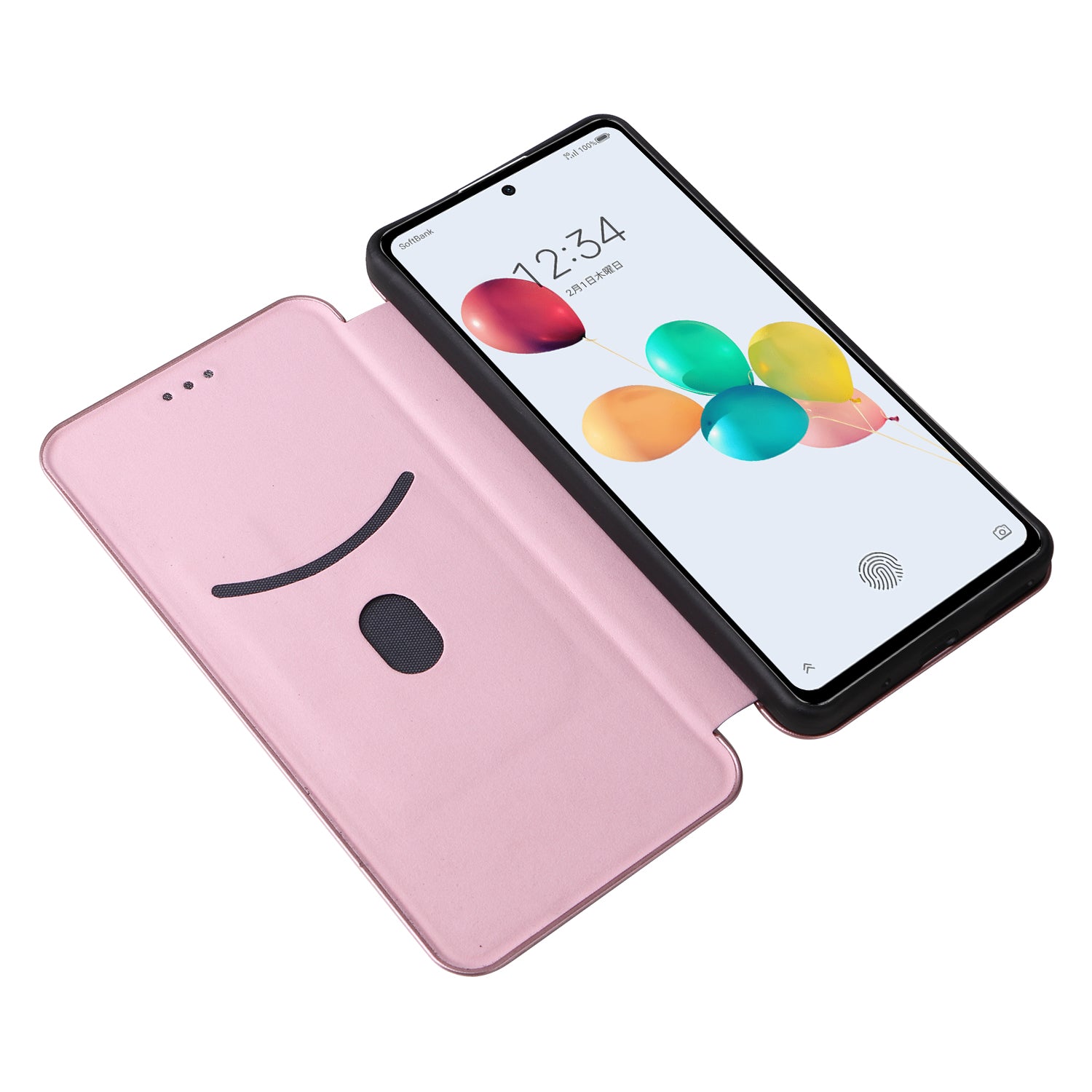 For ZTE Anshin Family A303ZT Case PU Leather Carbon Fiber Texture Phone Cover