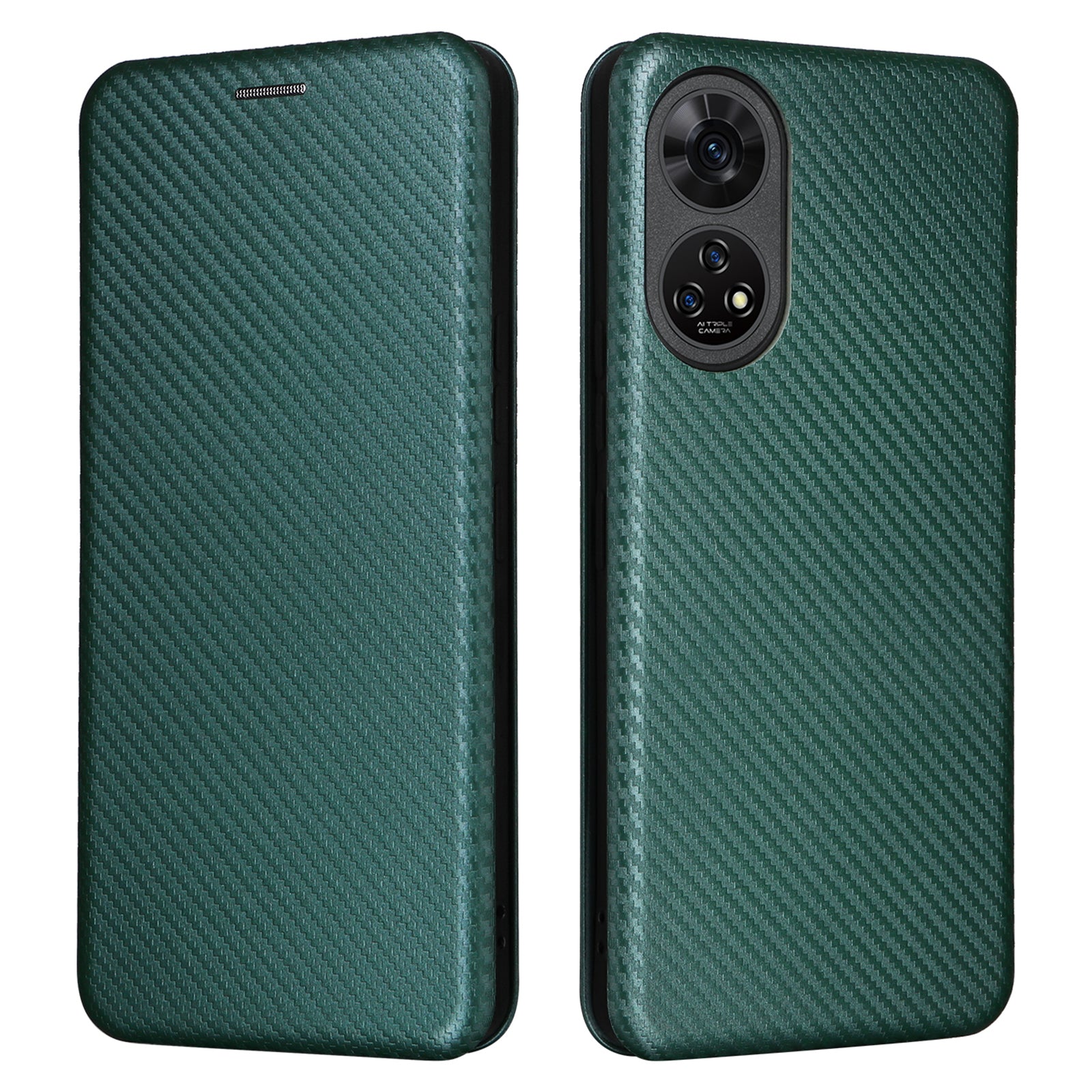 For ZTE Anshin Family A303ZT Case PU Leather Carbon Fiber Texture Phone Cover