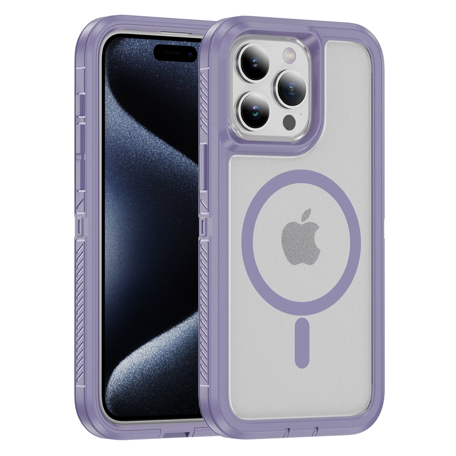 For iPhone 15 Pro Max Case Matte TPU+PC Back Phone Cover Compatible with MagSafe