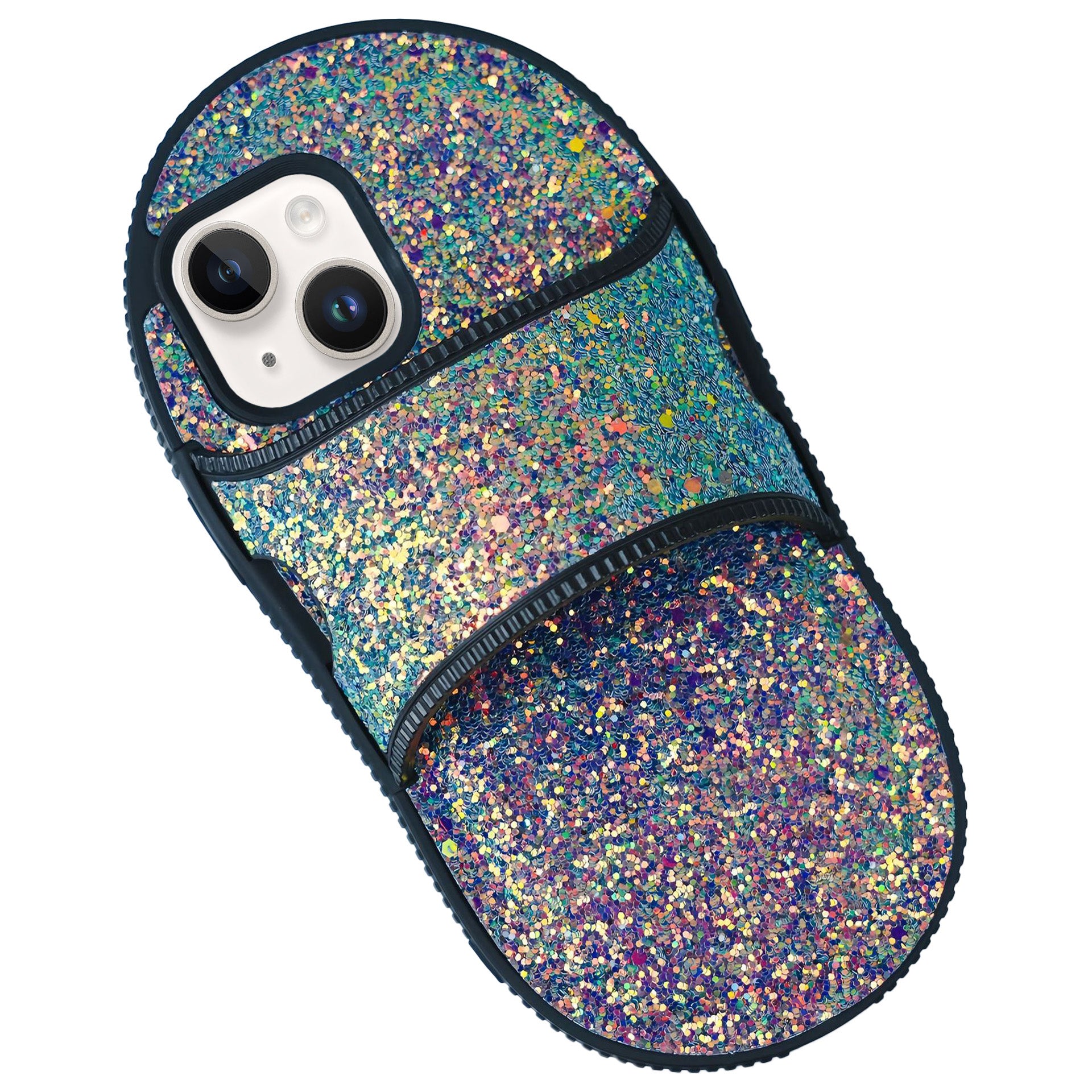 For iPhone 15 TPU Case Slipper Style Kickstand Anti-Drop Phone Cover