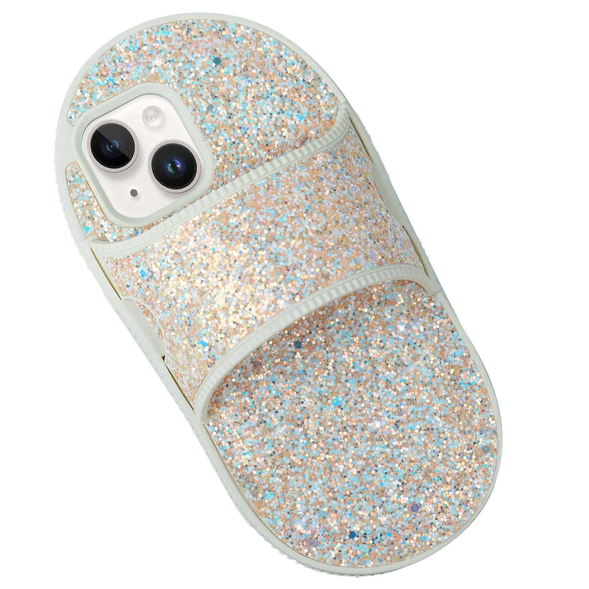 For iPhone 15 TPU Case Slipper Style Kickstand Anti-Drop Phone Cover