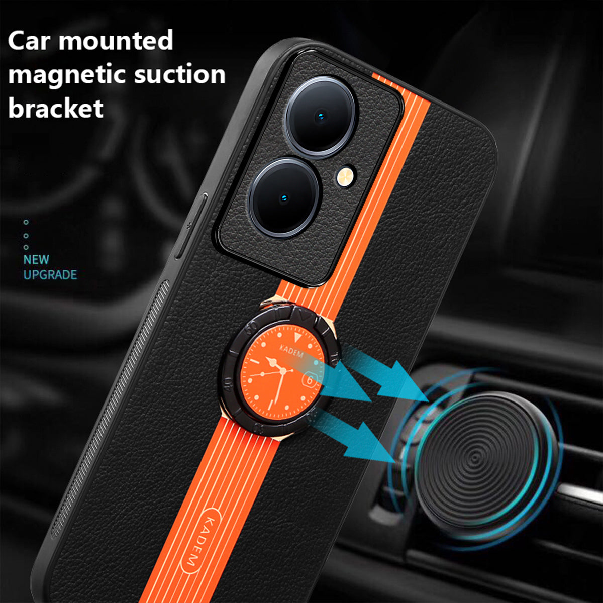 KADEM For Oppo A79 5G / A2 5G Cover Watch Pattern Rotary Kickstand Cell Phone Case