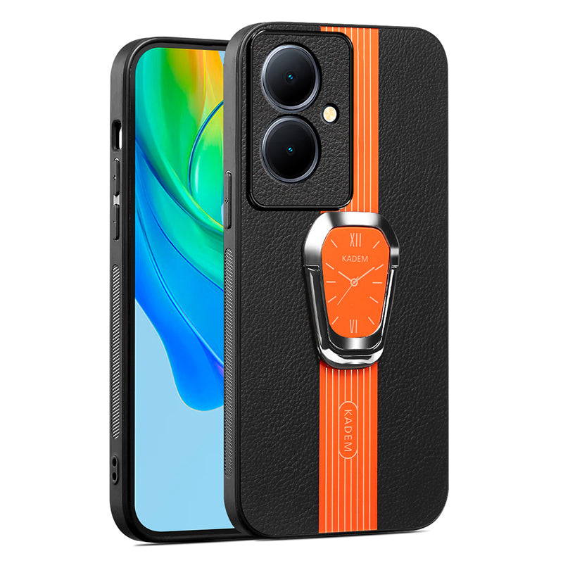 KADEM For Oppo A79 5G / A2 5G Protector Cover PU+TPU+Acrylic Kickstand Cell Phone Case