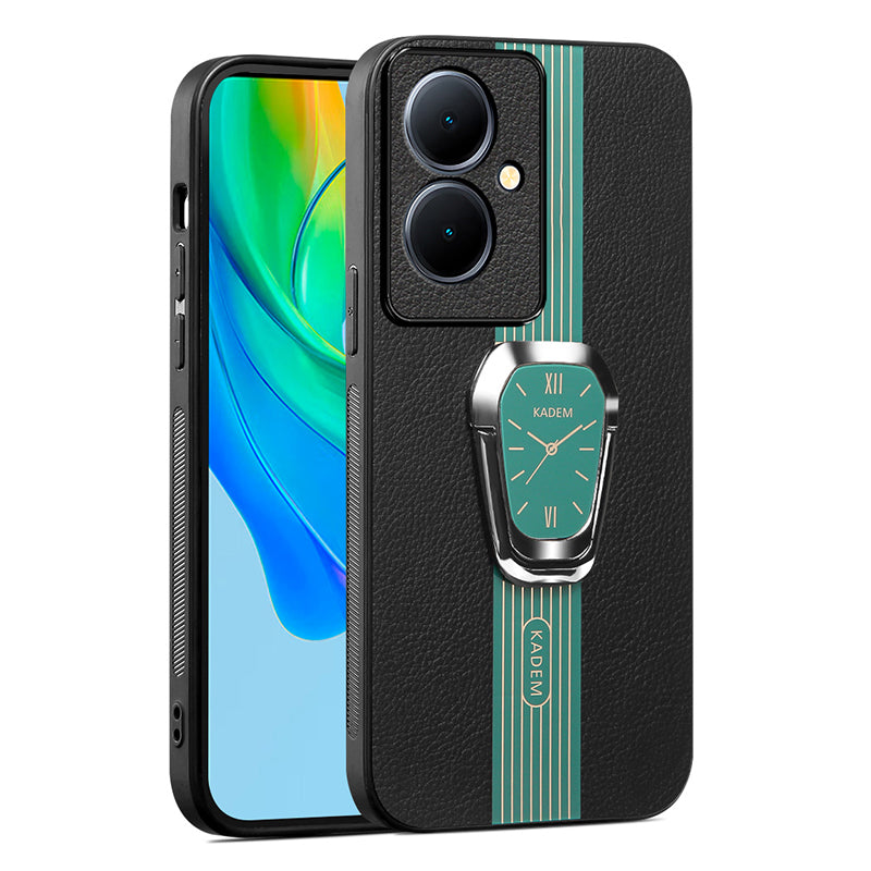 KADEM For Oppo A79 5G / A2 5G Protector Cover PU+TPU+Acrylic Kickstand Cell Phone Case
