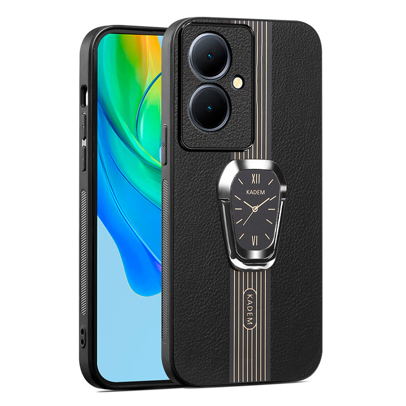 KADEM For Oppo A79 5G / A2 5G Protector Cover PU+TPU+Acrylic Kickstand Cell Phone Case