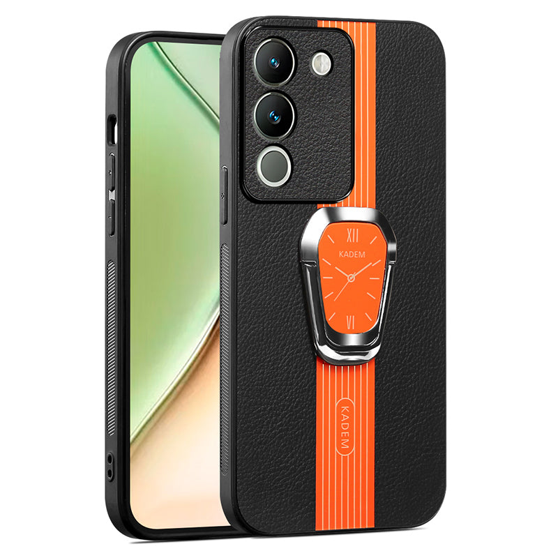 KADEM For vivo V30 Lite 5G Protector Cover with Kickstand PU+TPU+Acrylic Cell Phone Case
