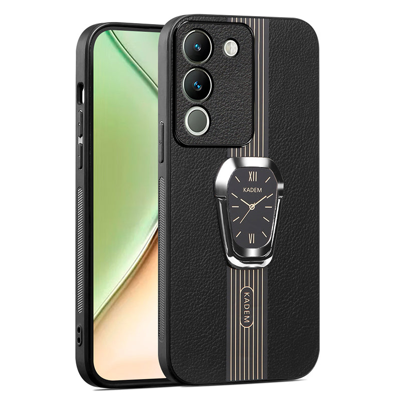 KADEM For vivo V30 Lite 5G Protector Cover with Kickstand PU+TPU+Acrylic Cell Phone Case