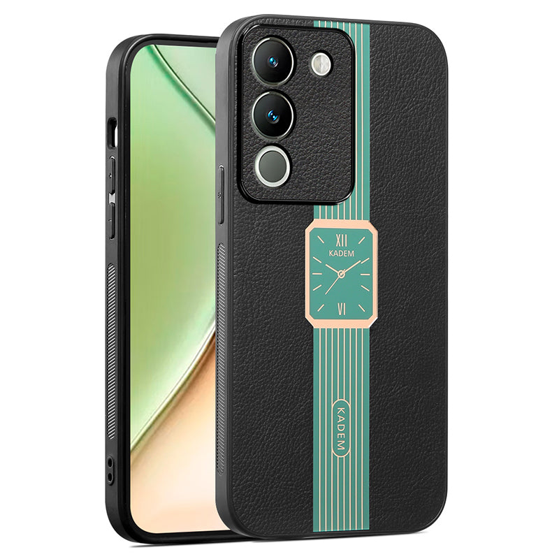 KADEM For vivo V30 Lite 5G PU+TPU+Acrylic Case Watch Pattern Smartphone Cover
