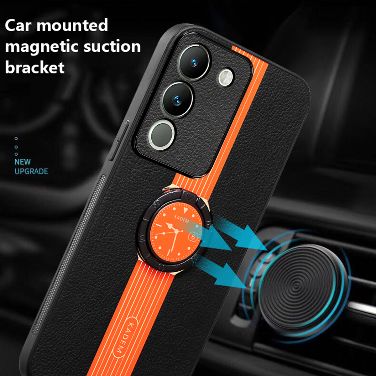 KADEM For vivo V30 Lite 5G Cover Rotary Kickstand Watch Pattern Cell Phone Case