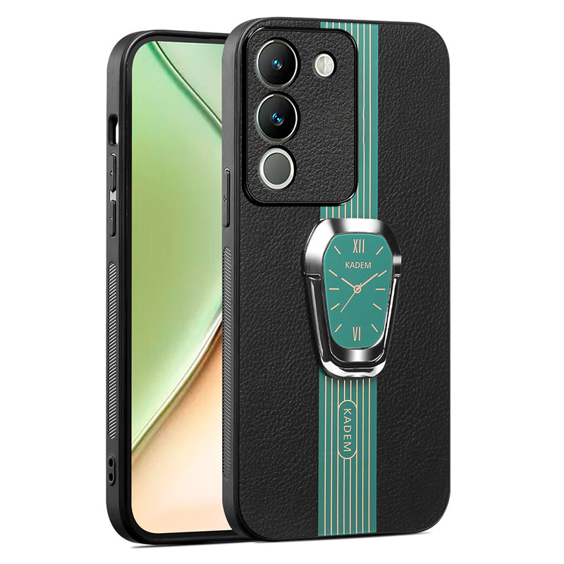 KADEM For vivo V29e (Global) 5G / Y200 4G Cover with Kickstand PU+TPU+Acrylic Phone Case