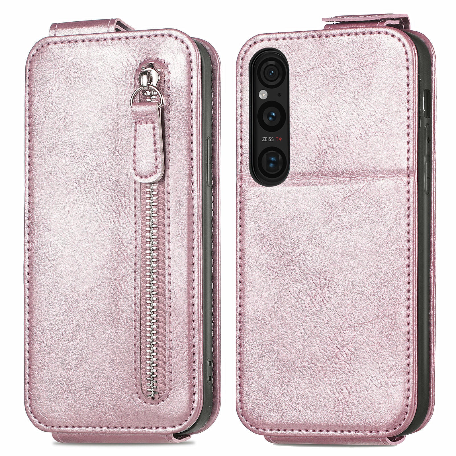 For Sony Xperia 1 V Case Shock-Absorbent Vertical Flip Stand Phone Cover