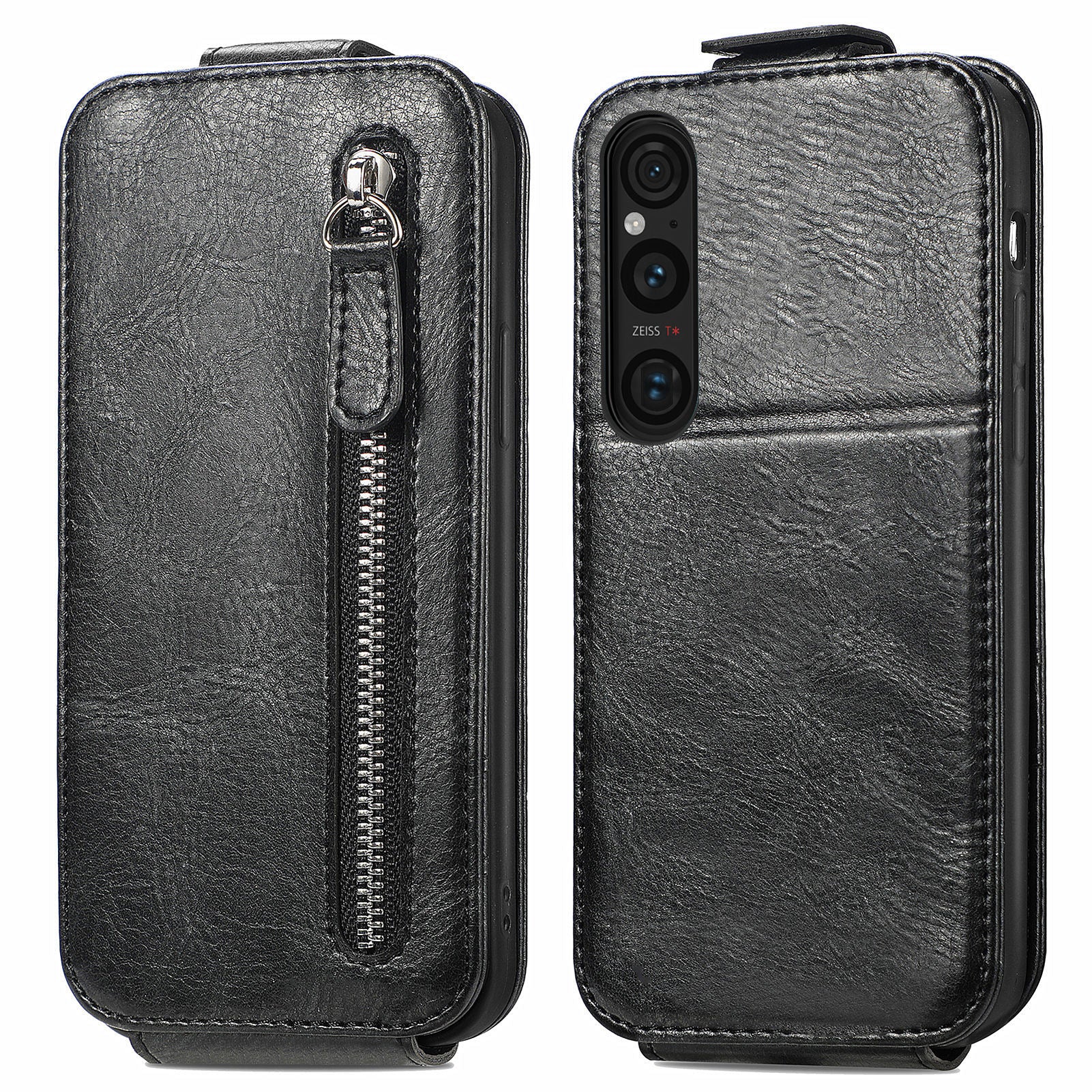 For Sony Xperia 1 V Case Shock-Absorbent Vertical Flip Stand Phone Cover