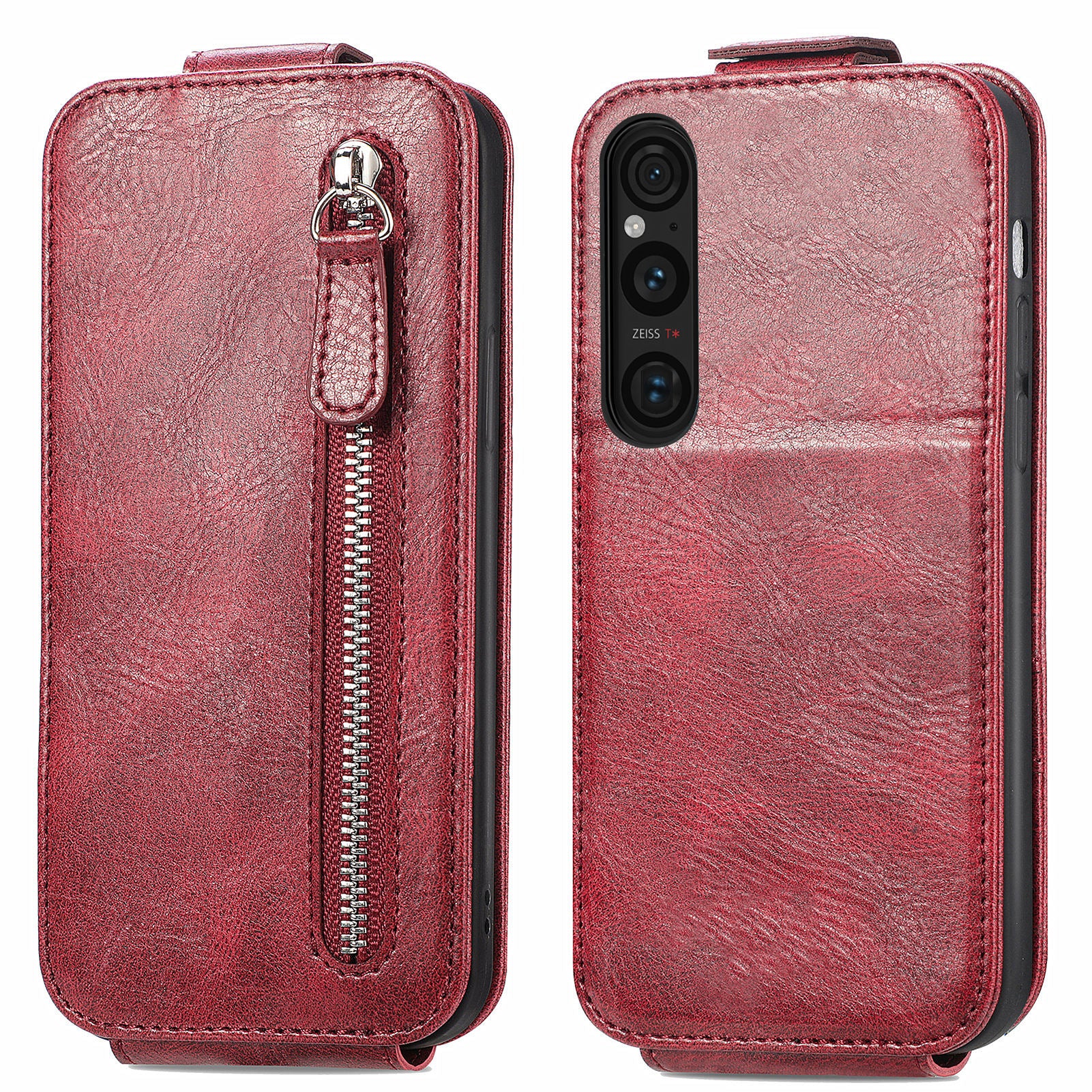 For Sony Xperia 1 V Case Shock-Absorbent Vertical Flip Stand Phone Cover