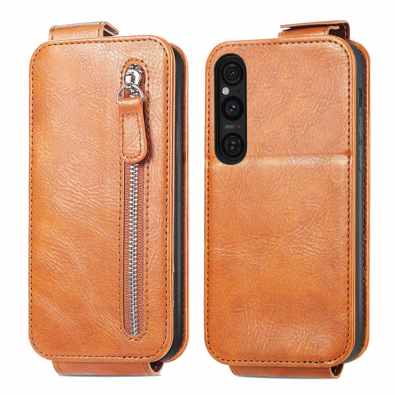 For Sony Xperia 1 V Case Shock-Absorbent Vertical Flip Stand Phone Cover