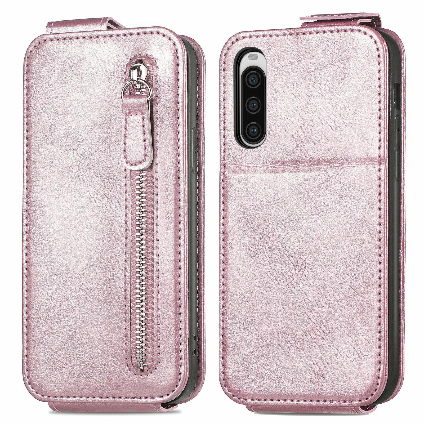 For Sony Xperia 10 V Phone Case Vertical Flip Drop Resistant PU Leather Cover