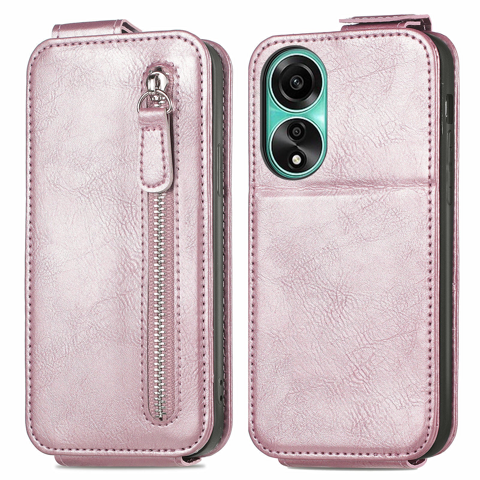 For Oppo A78 4G Case Drop Resistant PU Leather Stand Smart Phone Protector