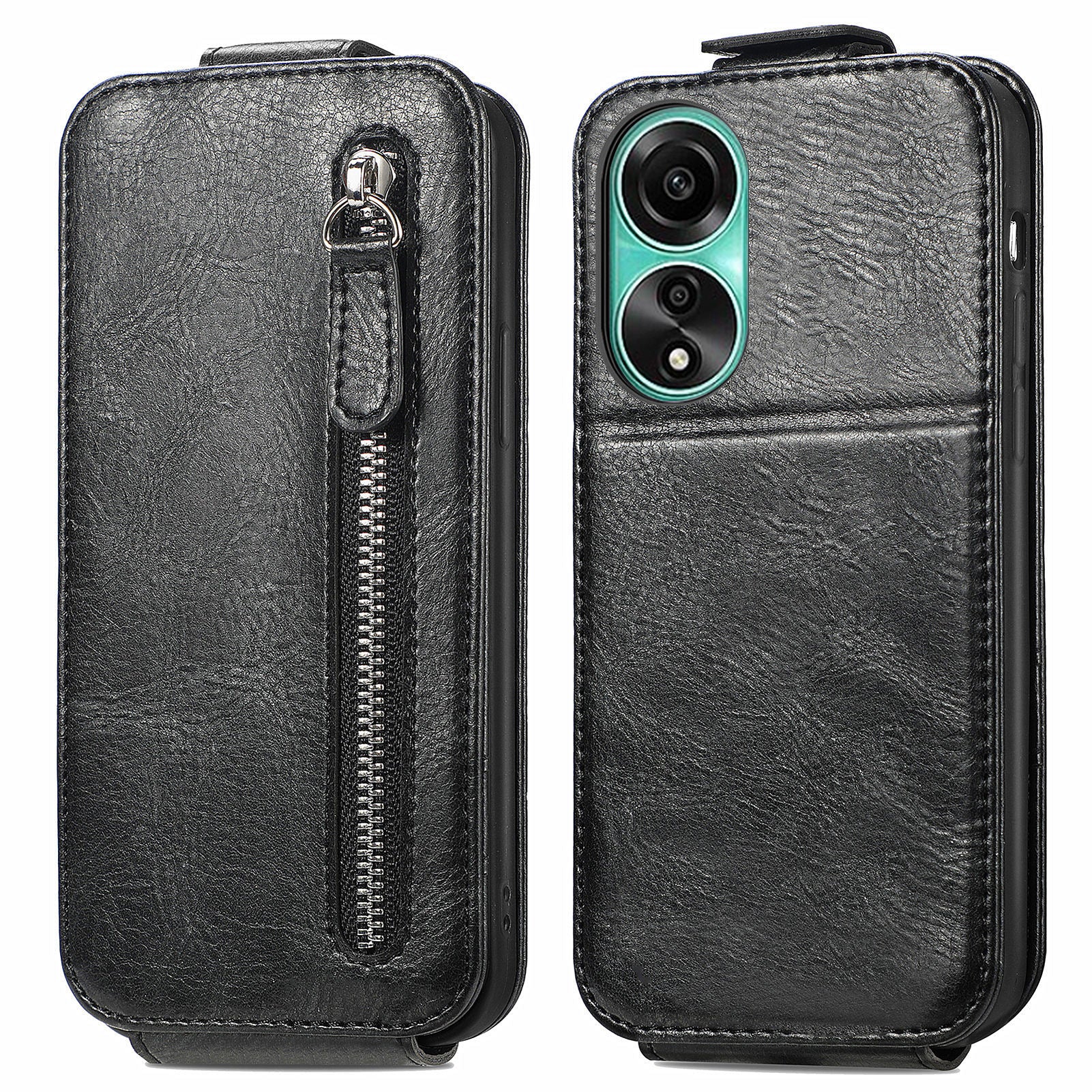 For Oppo A78 4G Case Drop Resistant PU Leather Stand Smart Phone Protector