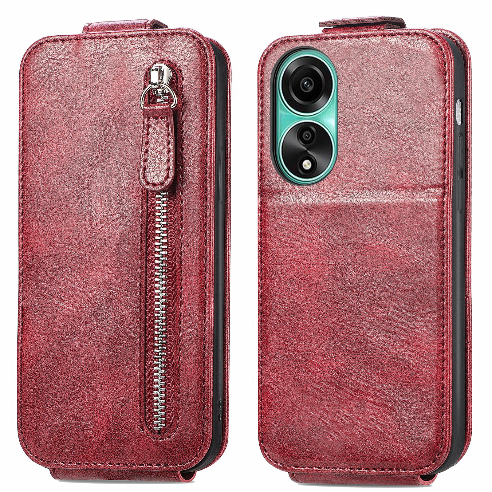 For Oppo A78 4G Case Drop Resistant PU Leather Stand Smart Phone Protector