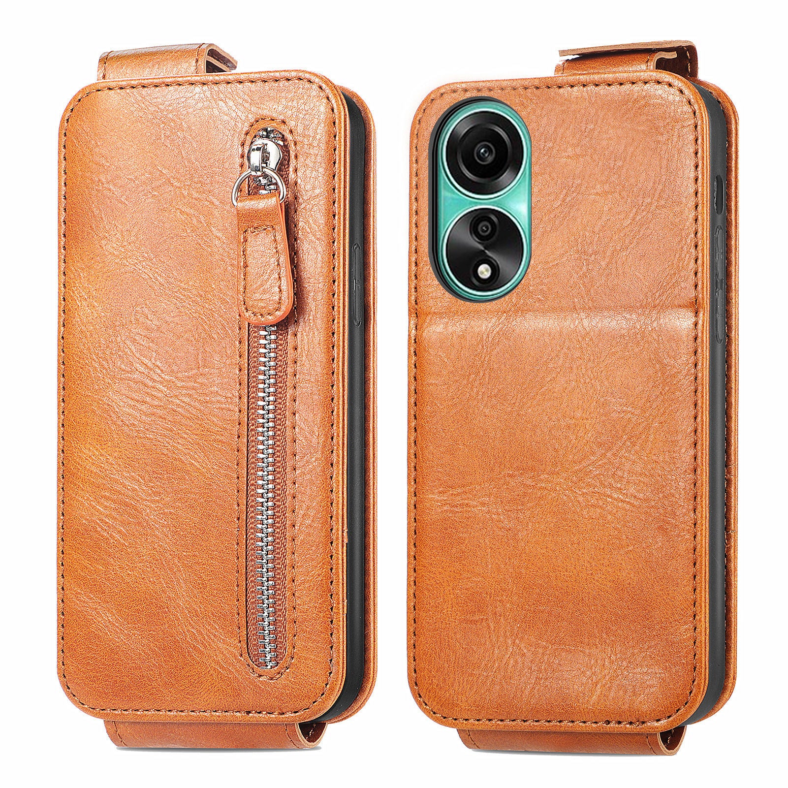 For Oppo A78 4G Case Drop Resistant PU Leather Stand Smart Phone Protector