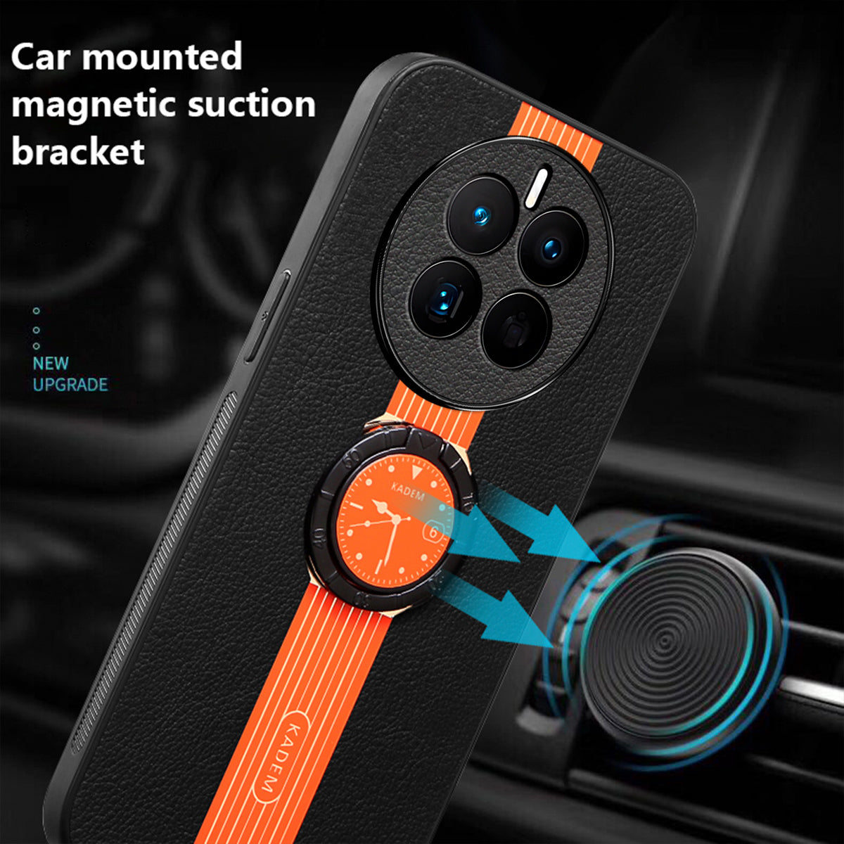 KADEM For Realme 12 Pro 5G / 12 Pro+ 5G Case Kickstand Design Leather+TPU+Acrylic Phone Cover