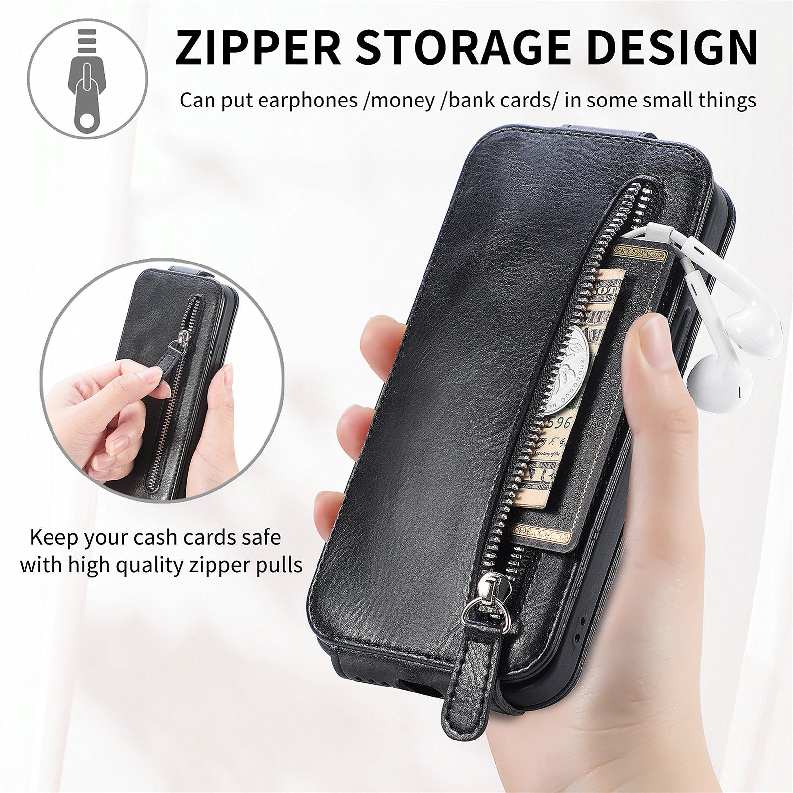 For Xiaomi Redmi Note 13 4G Case PU Leather Vertical Flip Down Wallet Phone Cover