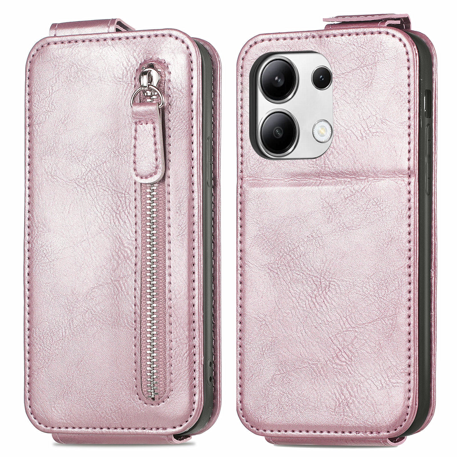 For Xiaomi Redmi Note 13 4G Case PU Leather Vertical Flip Down Wallet Phone Cover