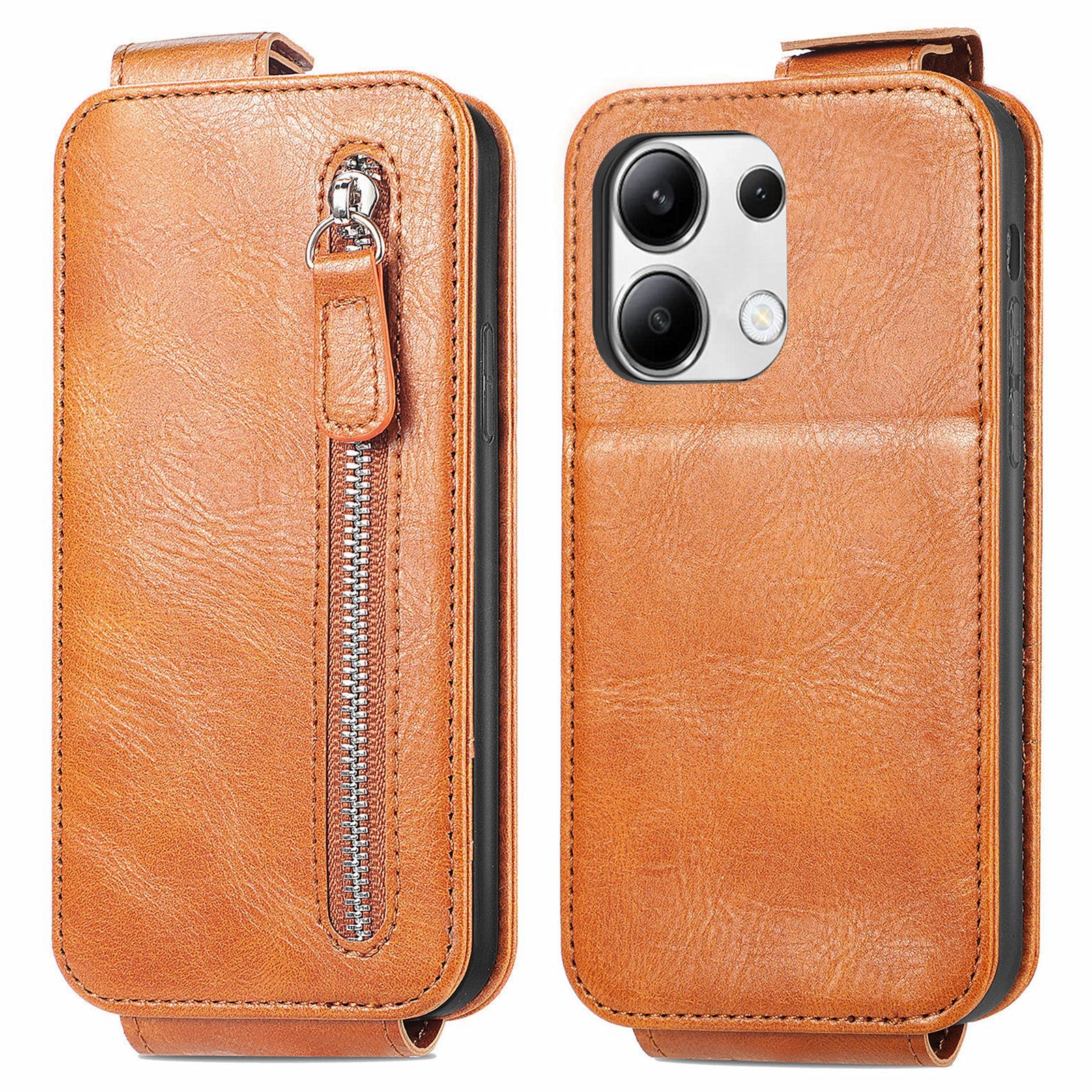 For Xiaomi Redmi Note 13 4G Case PU Leather Vertical Flip Down Wallet Phone Cover