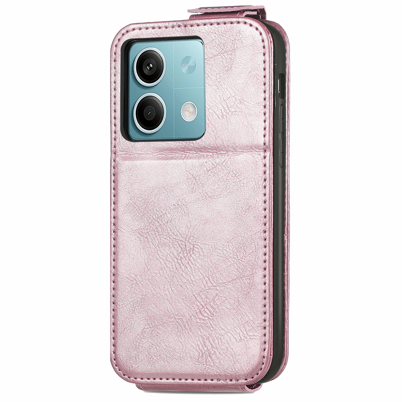 For Xiaomi Redmi Note 13 5G Case Vertical Flip Stand Phone Shell with Zipper Wallet