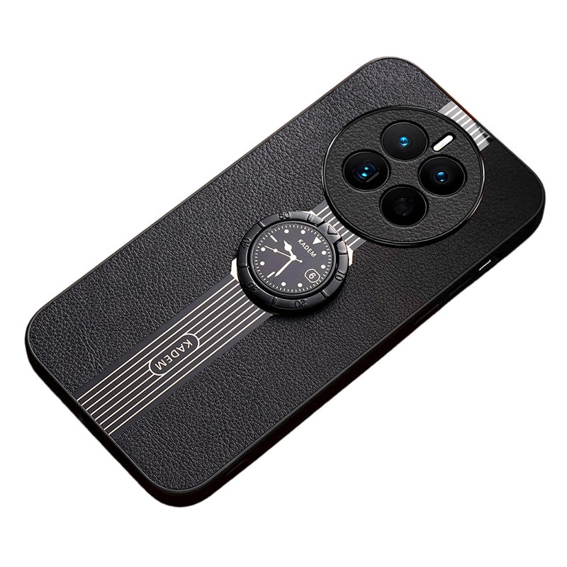 KADEM For Realme 12+ 5G Kickstand Cover PU Leather Coating Shockproof Armor Phone Case