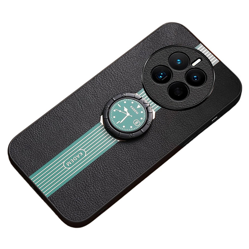 KADEM For Realme 12+ 5G Kickstand Cover PU Leather Coating Shockproof Armor Phone Case