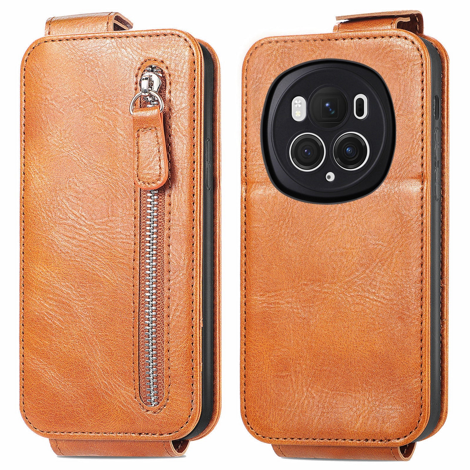 For Honor Magic6 Pro 5G Vertical Flip Case Full Protection PU Leather Phone Cover