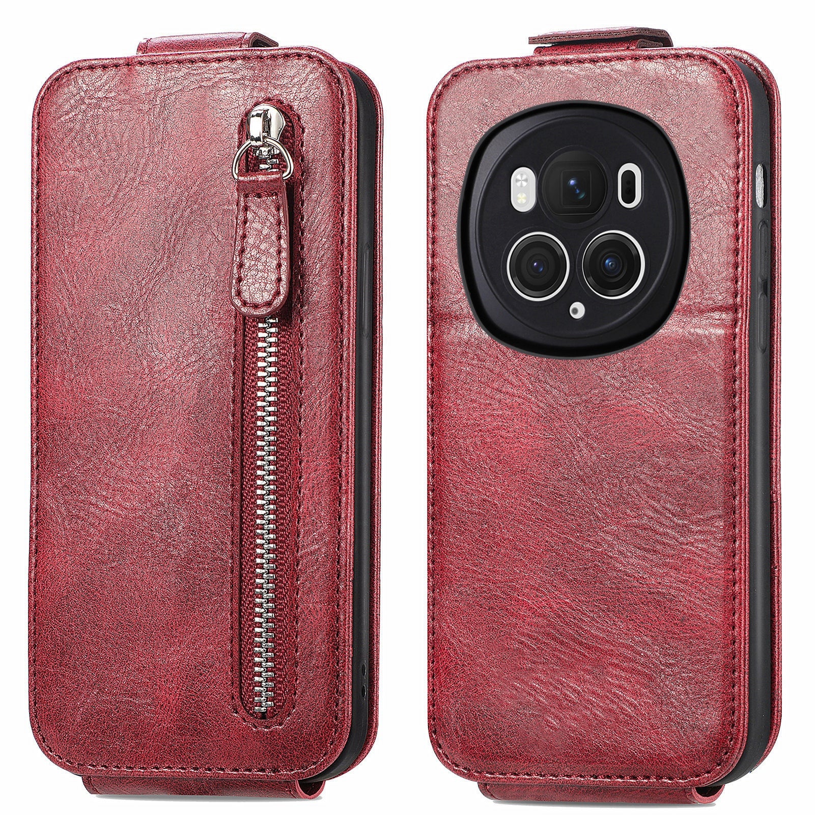 For Honor Magic6 Pro 5G Vertical Flip Case Full Protection PU Leather Phone Cover
