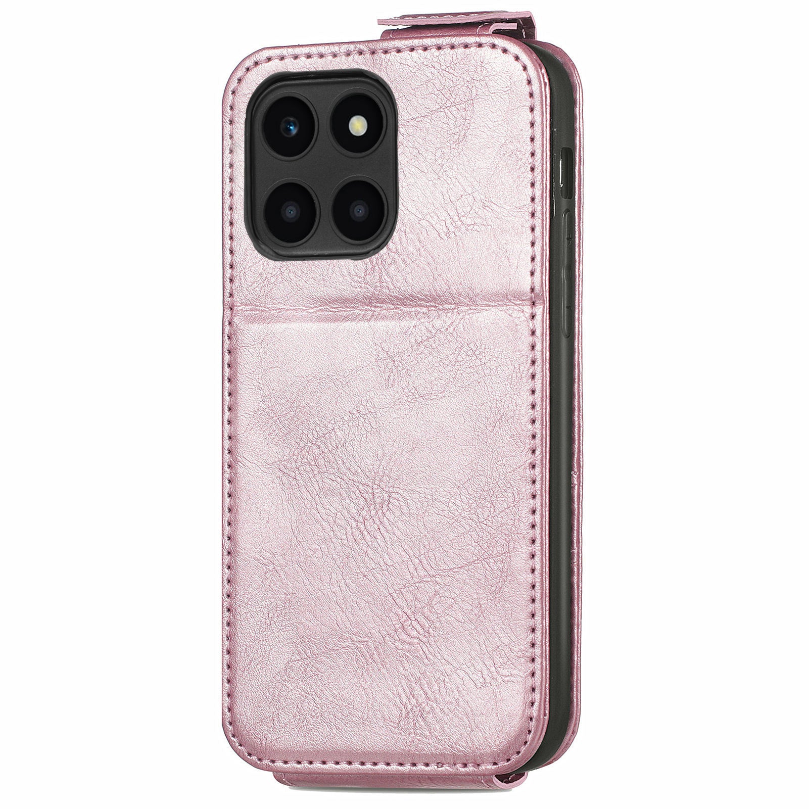 For Honor X6a 4G Case PU Leather Vertical Flip Phone Cover Zipper Protection Shell