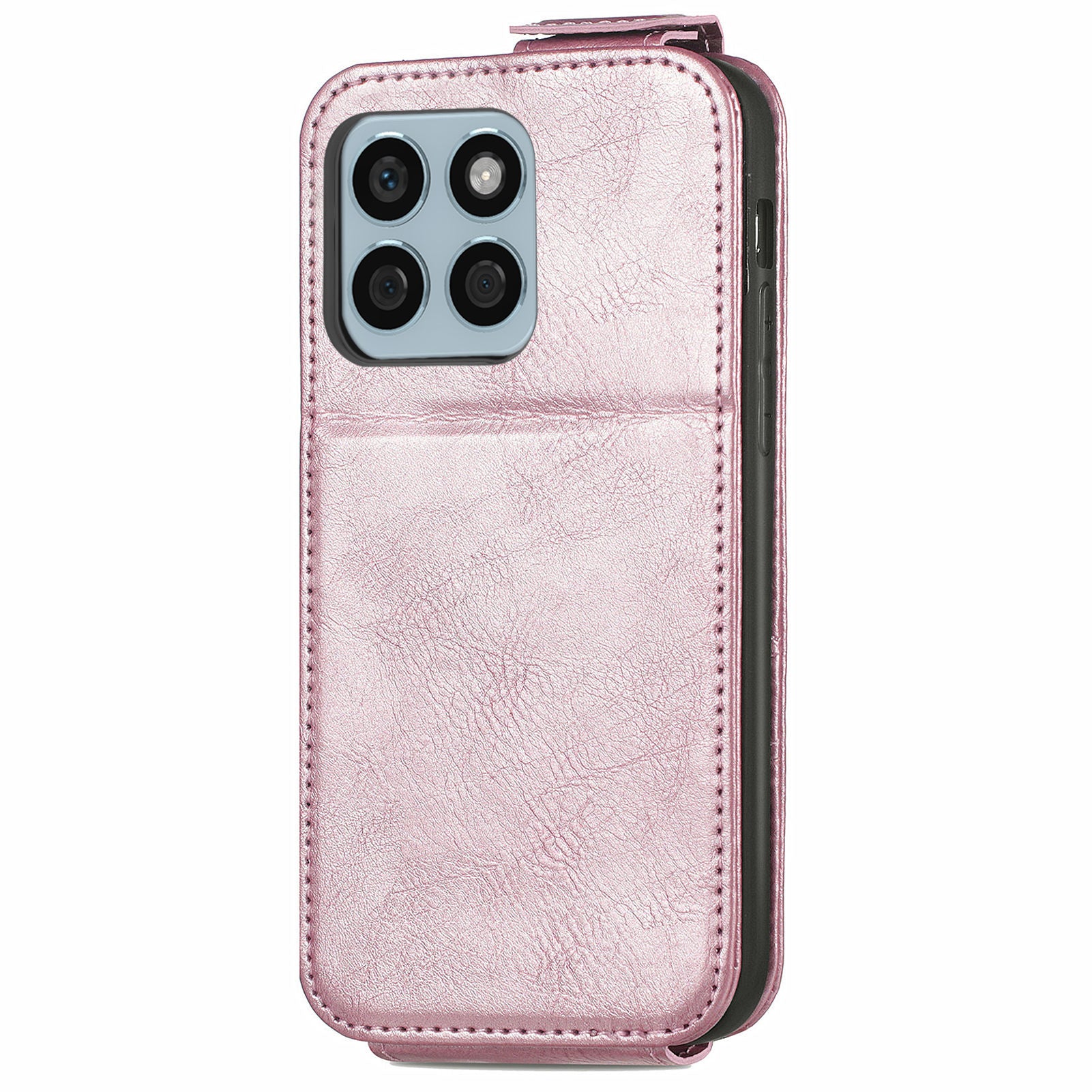 For Honor X8b 4G Case PU Leather Up and Down Open Zipper Wallet Phone Cover