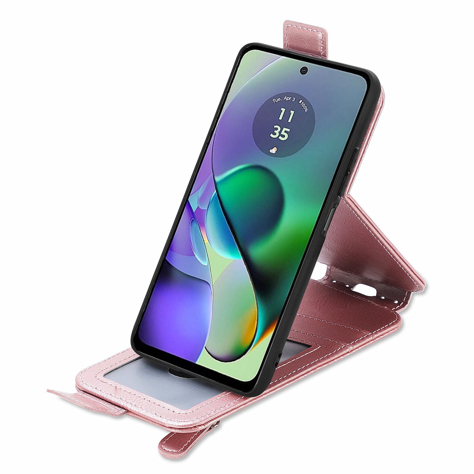 For Motorola Moto G54 5G Case Vertical Flip Card Holder Leather Phone Cover