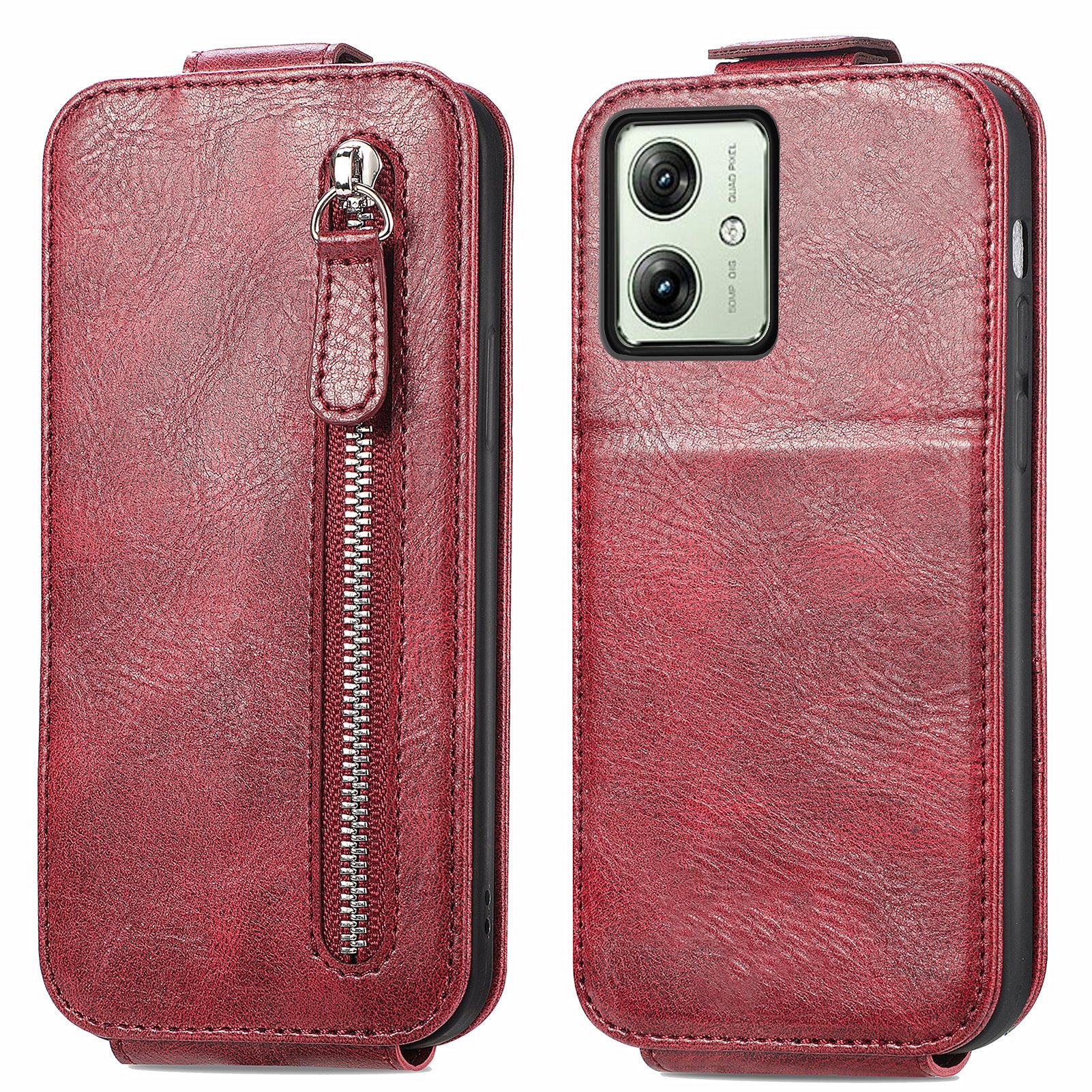 For Motorola Moto G54 5G Case Vertical Flip Card Holder Leather Phone Cover